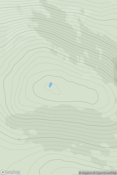 Thumbnail image for Beinn Liath Bheag [The Fannaichs] showing contour plot for surrounding peak